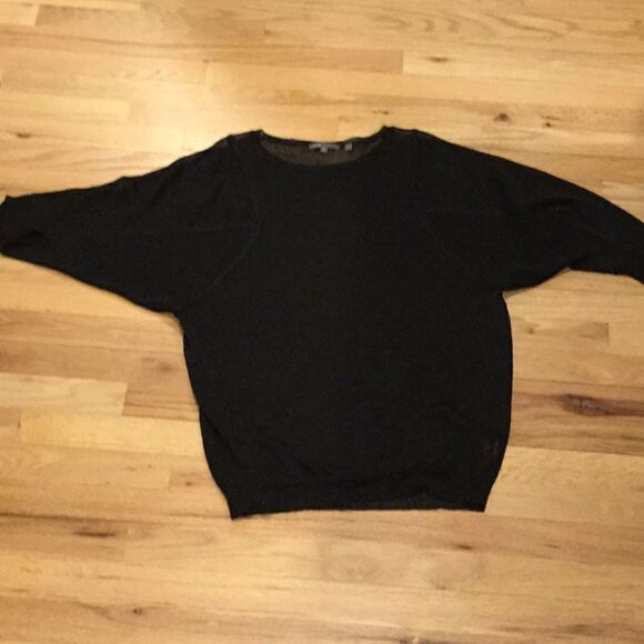 Vince sparkle sweater tunic top lurex black Small - Picture 6 of 7